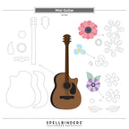 Spellbinders Mini Guitar Etched Dies s3-551 mini guitar