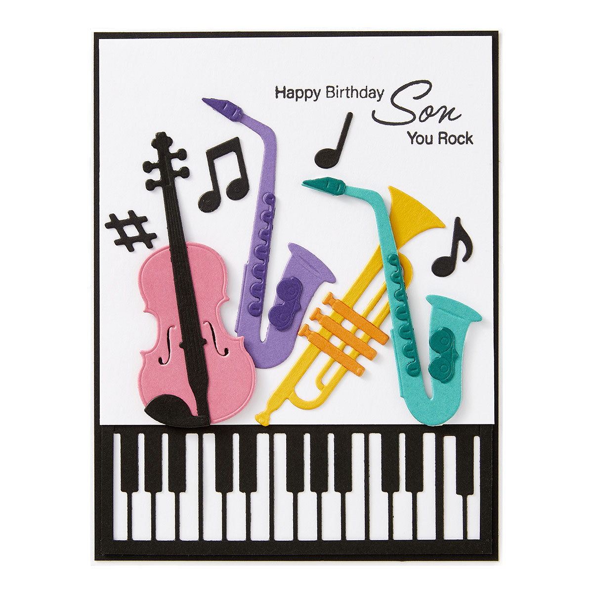 Spellbinders Mini Musical Instruments Etched Dies s4-1445 rock