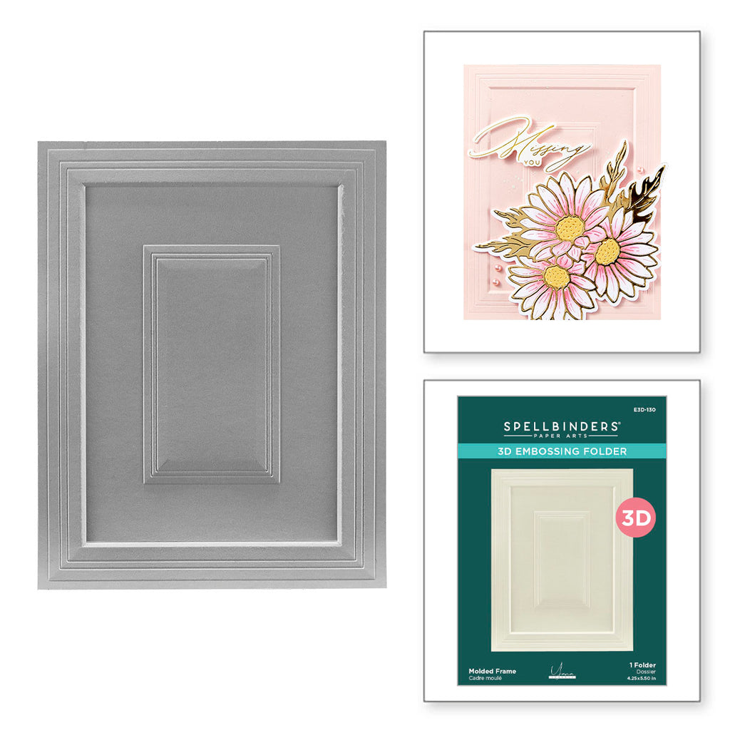 Spellbinders Molded Frame 3D Embossing Folder e3d-130