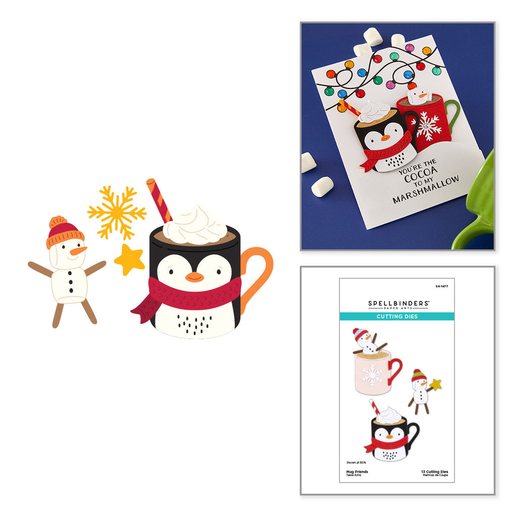 Spellbinders Mug Friends Etched Dies s4-1477