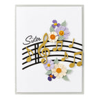 Spellbinders Musical Notes and Stave Pop-Up Etched Dies s5-687 notes