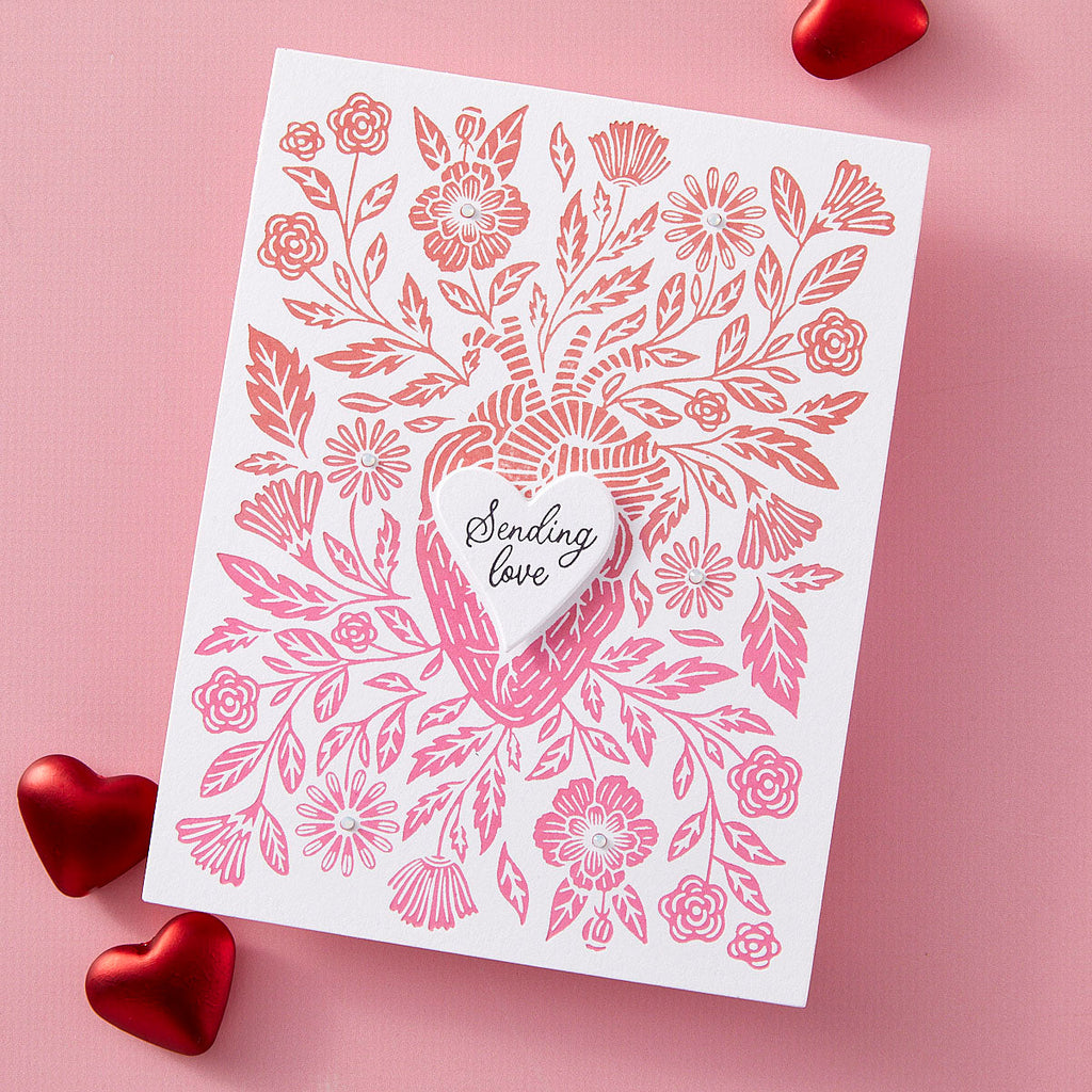 Spellbinders My Heart Beats for You BetterPress Plate and Die Set bp-242 sending love