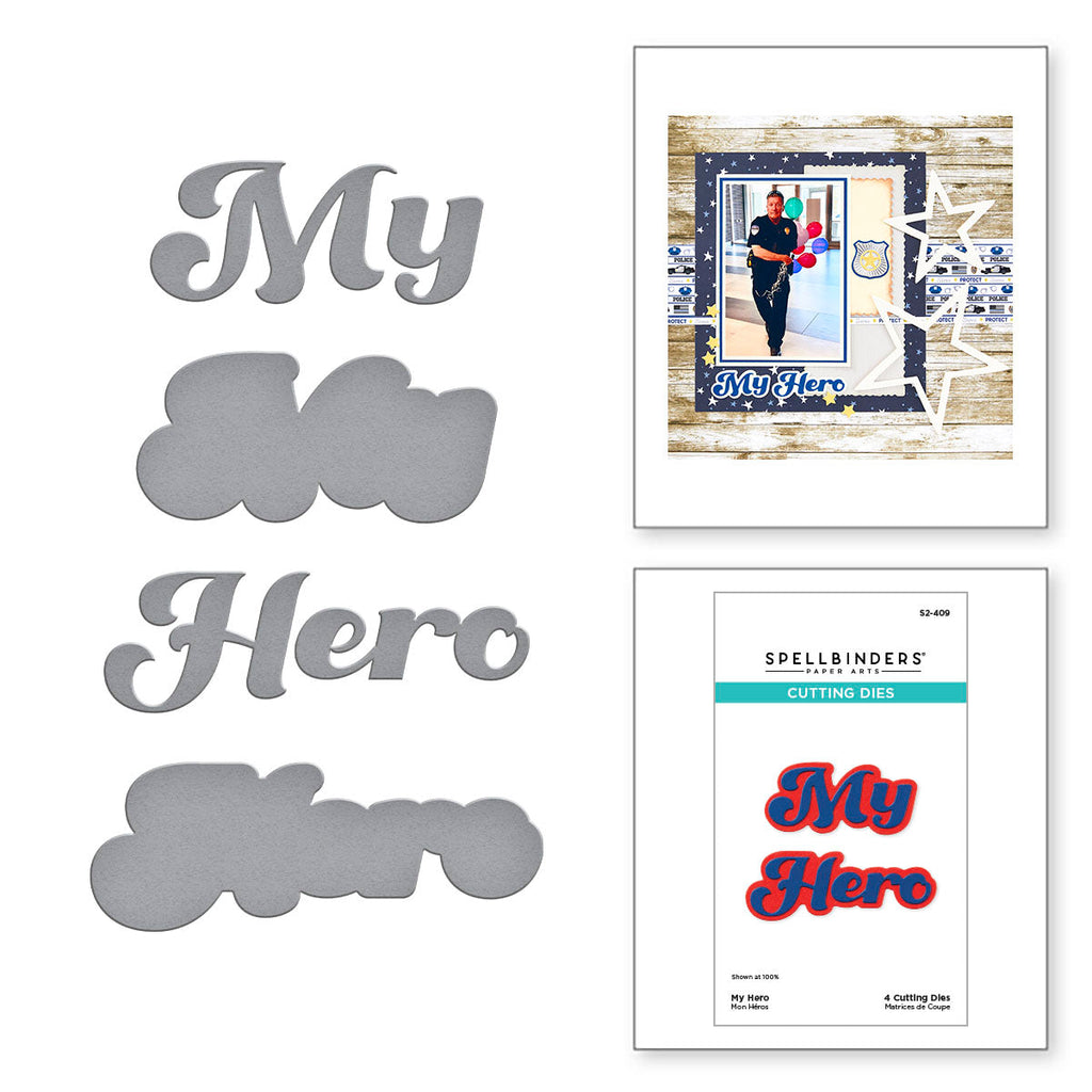Spellbinders My Hero Etched Dies s2-409*