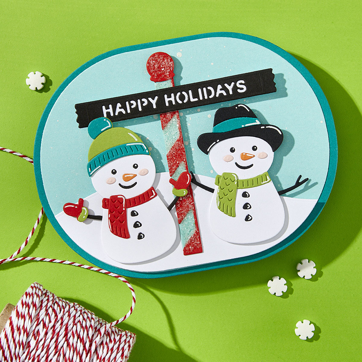 Spellbinders North Pole Sentiments Etched Dies s5-707 happy holidays