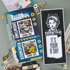 Spellbinders Number Field 3D Embossing Folder e3d-186 showtime it's your day flowers cards