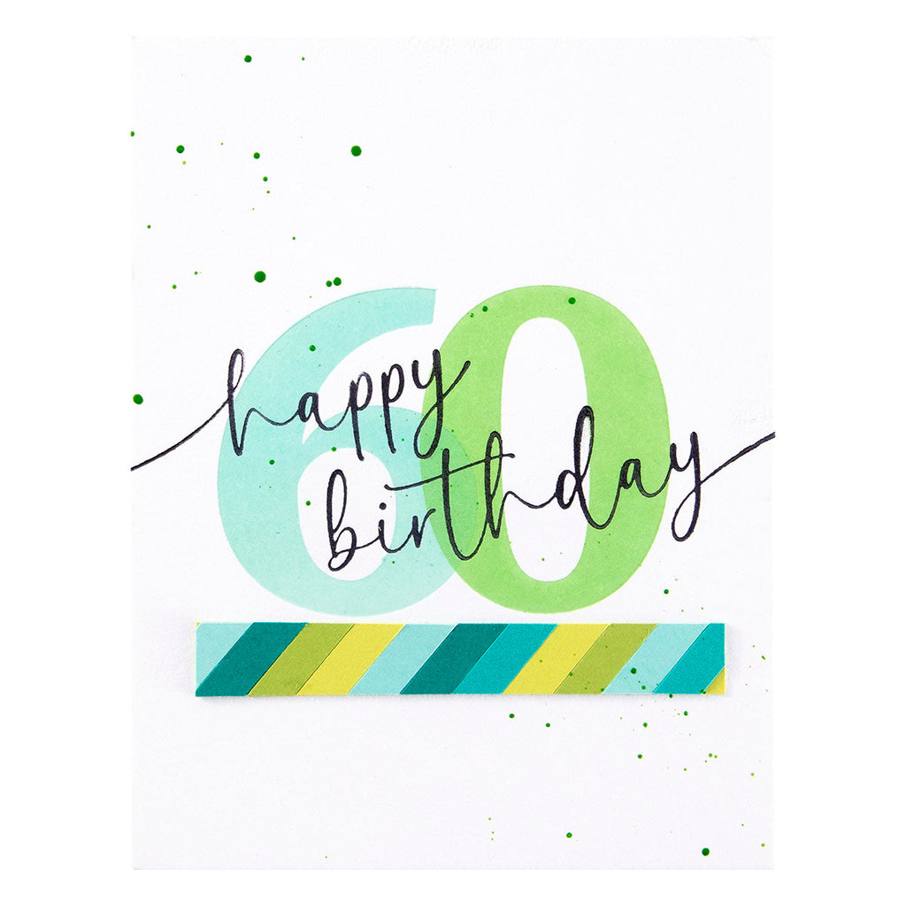 Spellbinders Numbers and Sentiments Press Plate Bundle birthday
