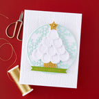 Spellbinders Oh Christmas Stitch Etched Dies s4-1558 gold star white tree merry christmas card