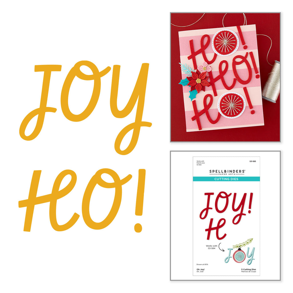 Spellbinders Oh Joy Etched Stitching Dies s3-585