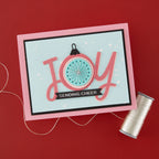 Spellbinders Oh Joy Etched Stitching Dies s3-585 punk ornament pink trim border joy sending cheer card
