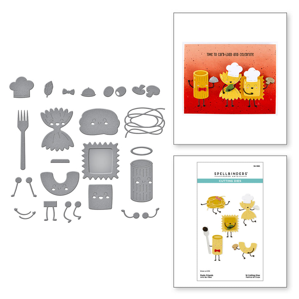 Spellbinders Pasta Friends Etched Dies s4-1494