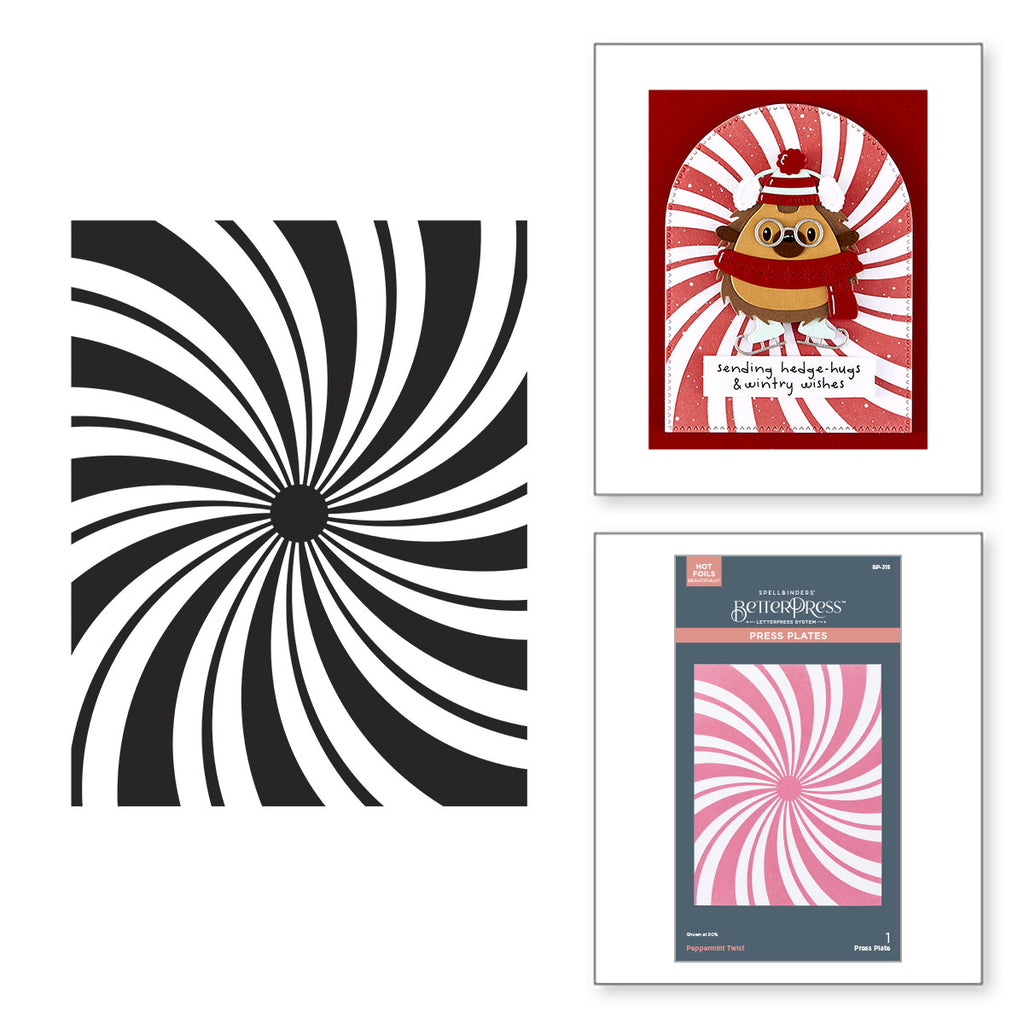 Spellbinders Peppermint Twist BetterPress Plate bp-315
