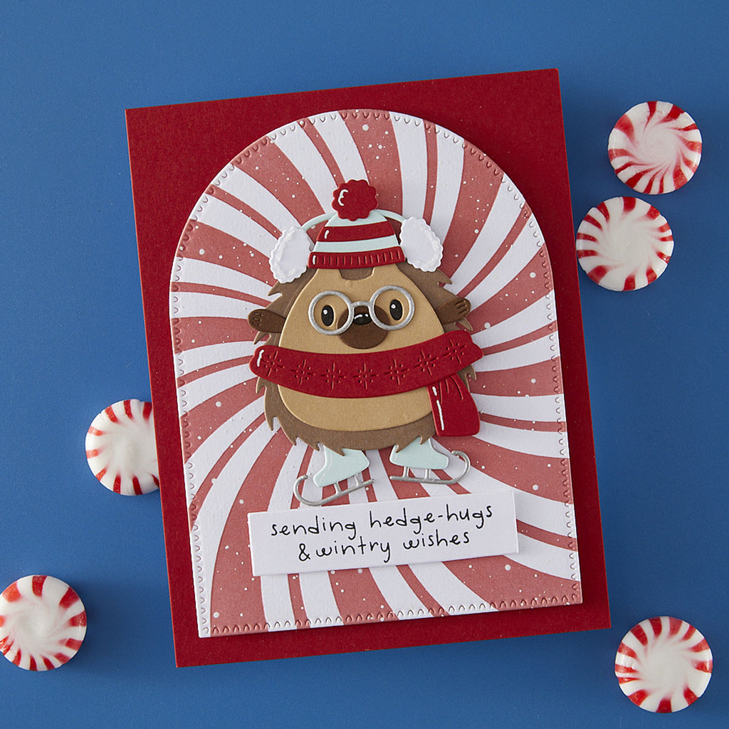 Spellbinders Peppermint Twist BetterPress Plate bp-315 wishes