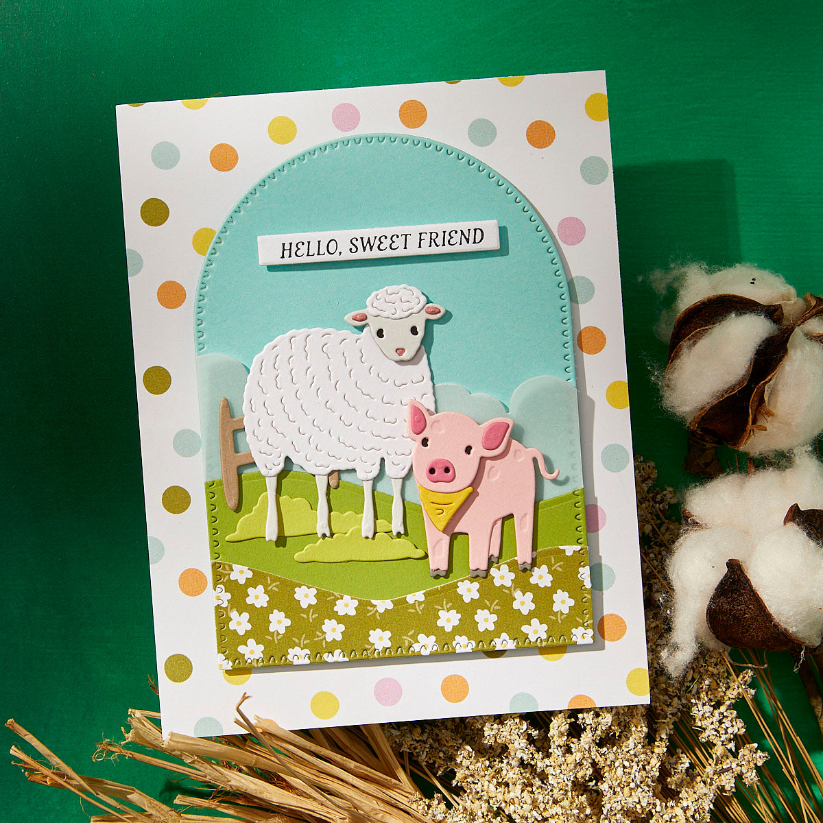 Spellbinders Perfect Touch Arches and Tag s5-649 hello