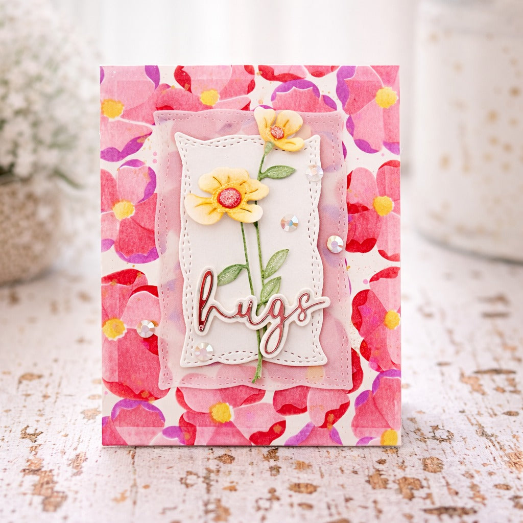 Spellbinders Petal Burst Layered Stencils stn-122 hugs