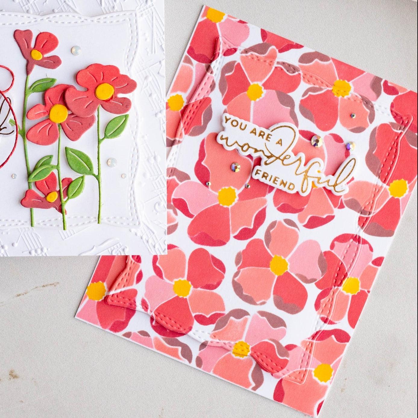 Spellbinders Petal Burst Layered Stencils stn-122 wonderful friend