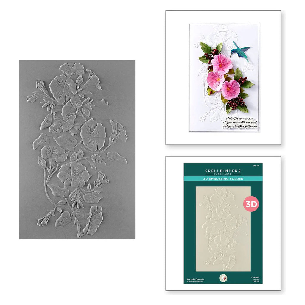 Spellbinders Petunia Cascade 3D Embossing Folder e3d-129