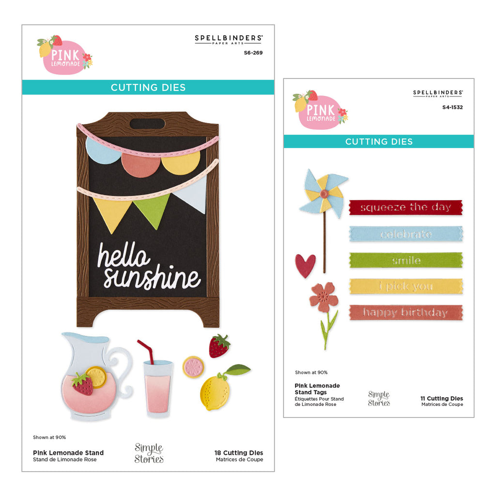 Spellbinders Pink Lemonade Stand and Tags Dies bundle