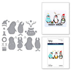 Spellbinders Playful Penguins Etched Dies s4-1380