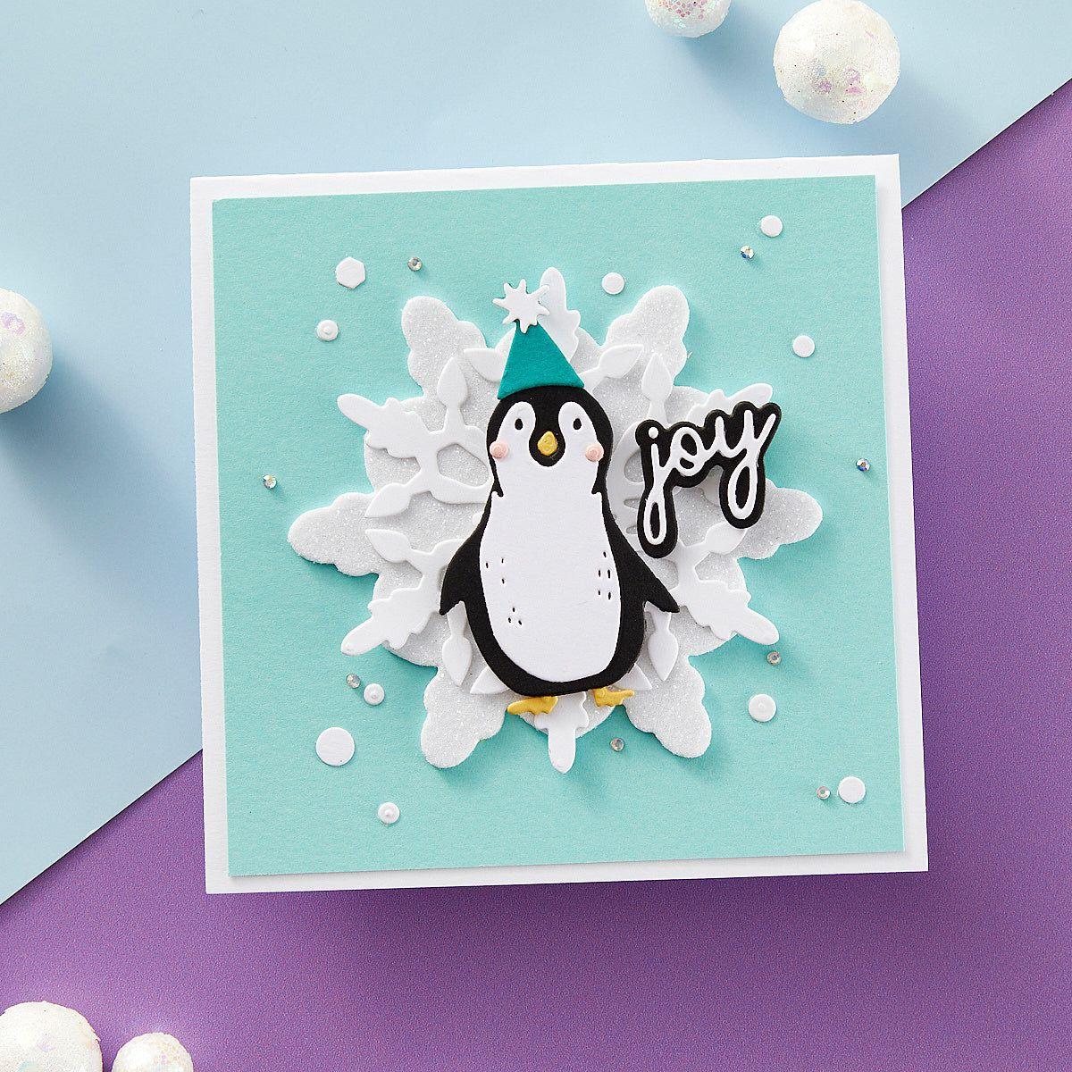 Spellbinders Playful Penguins Etched Dies s4-1380