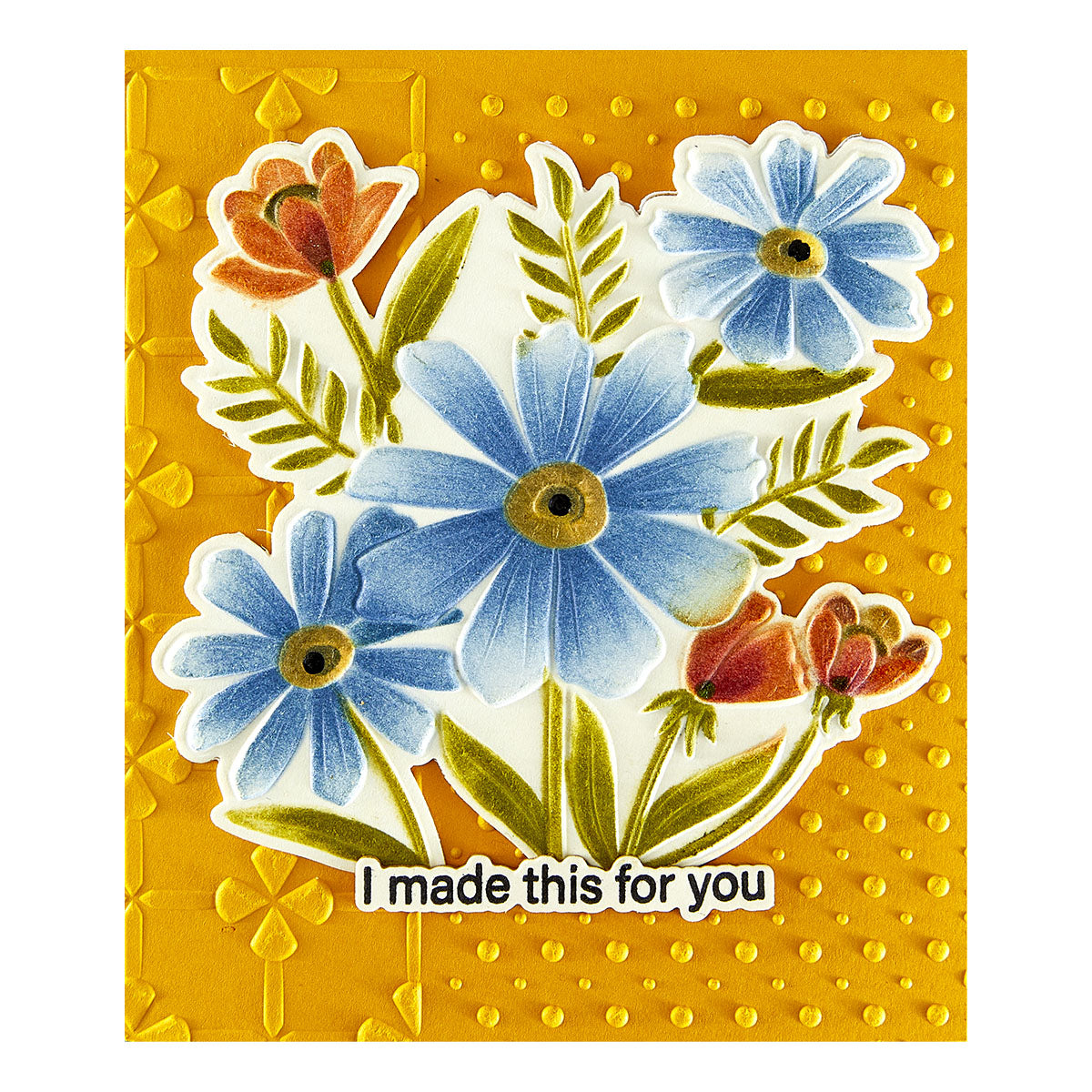 Spellbinders Polka Dot and Posy Duo 3D Embossing Folder e3d-143 made for you
