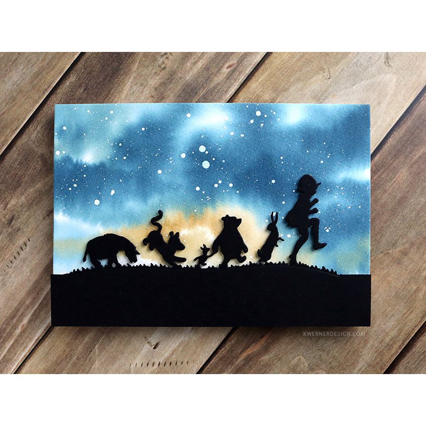 Spellbinders Pooh and Friends Silhouette Etched Dies s4-1426 night time | color-code:ALT01