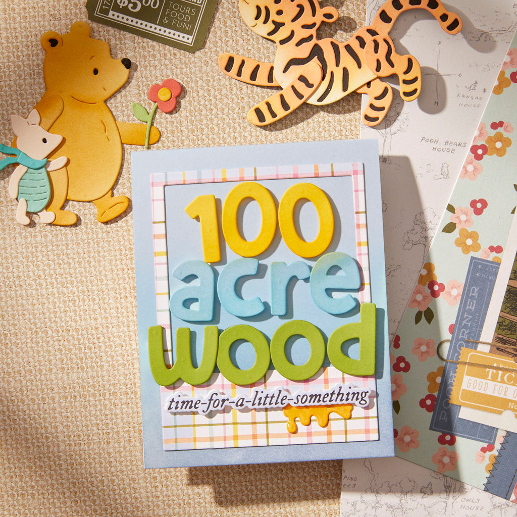Spellbinders Pooh's Alphabet, Numbers and More Etched Dies s6-249 100 acre wood