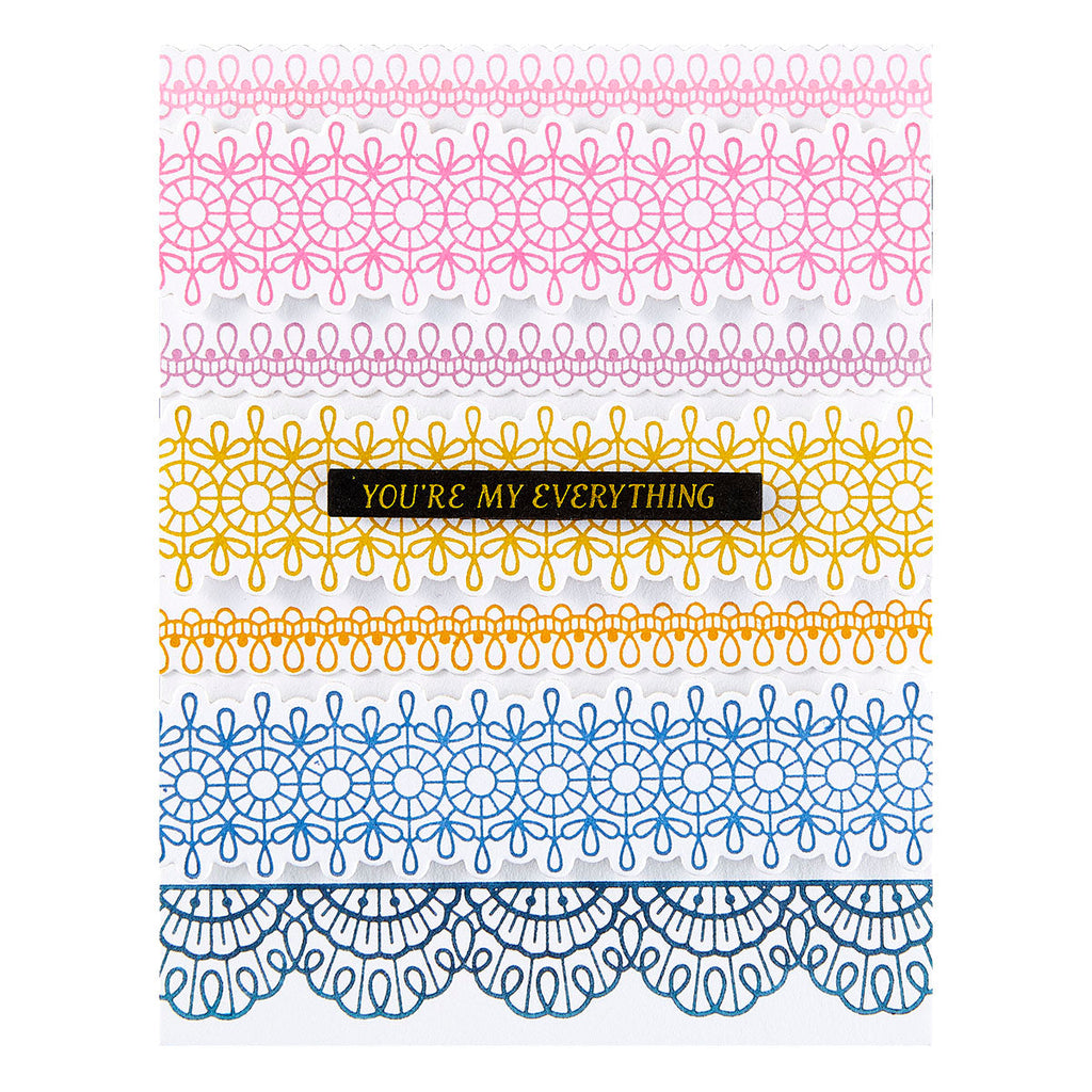 Spellbinders Pressed Lace Borders Press Plate and Die Set bp-284 my everything