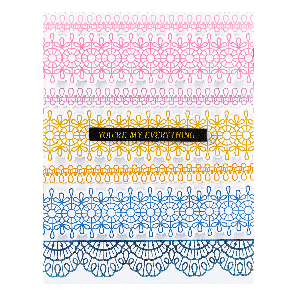 Spellbinders Pressed Lace Borders Press Plate and Die Set bp-284 my everything