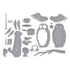 Spellbinders Rabbit and Owl Etched Dies s5-706 dies