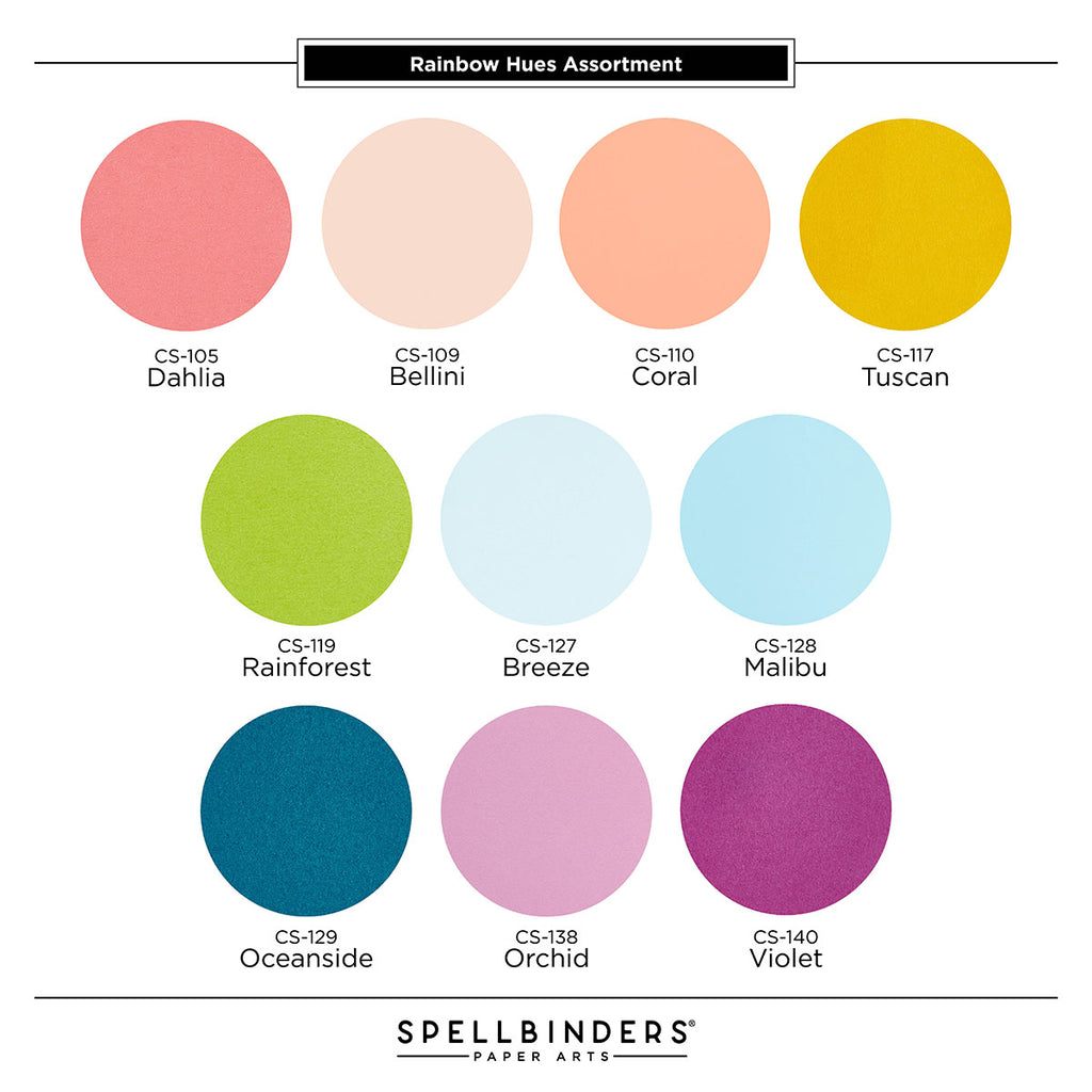 Spellbinders Rainbow Hues Assortment ColorWheel 8.5x11 Cardstock csa-008 product image
