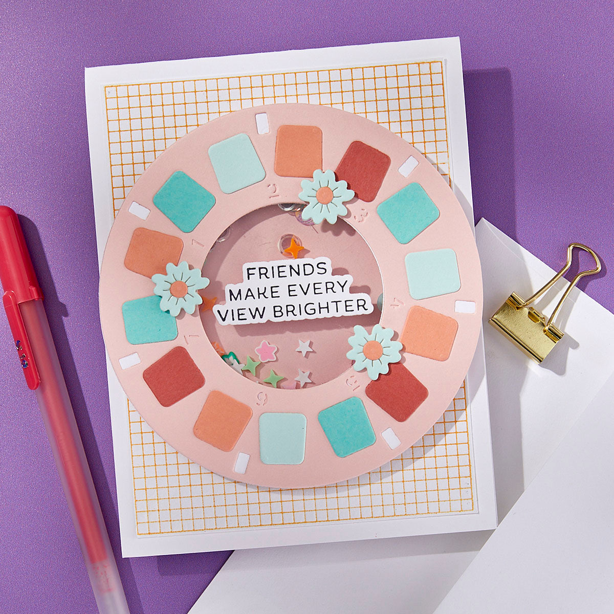 Spellbinders Reel Color Sentiments and Edges BetterPress Plate and Dies Bundle friends