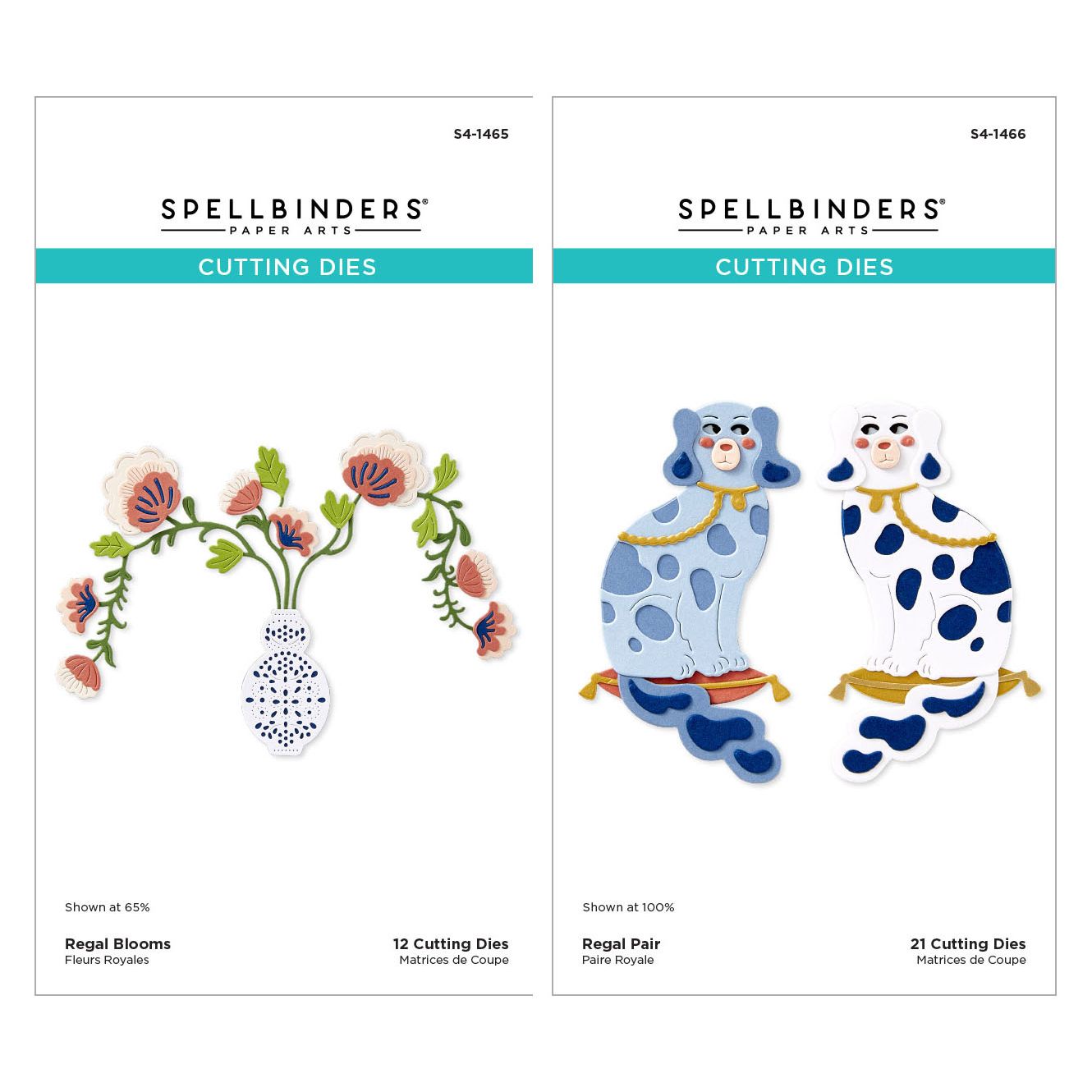 Spellbinders Regal Blooms and Pair Die Bundle
