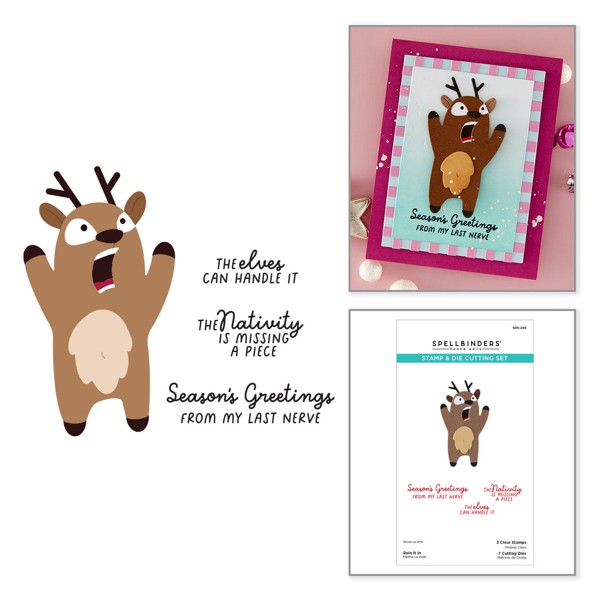 Spellbinders Rein It In Stamp and Die Set sds-245