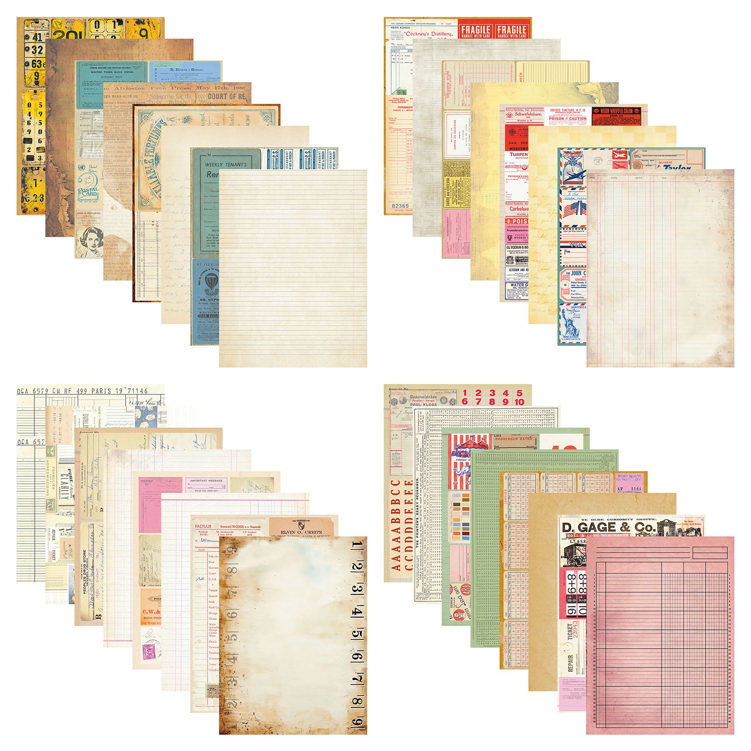 Spellbinders Reminiscence Book 10 Patterned Cardstock scsp-037 paper 
