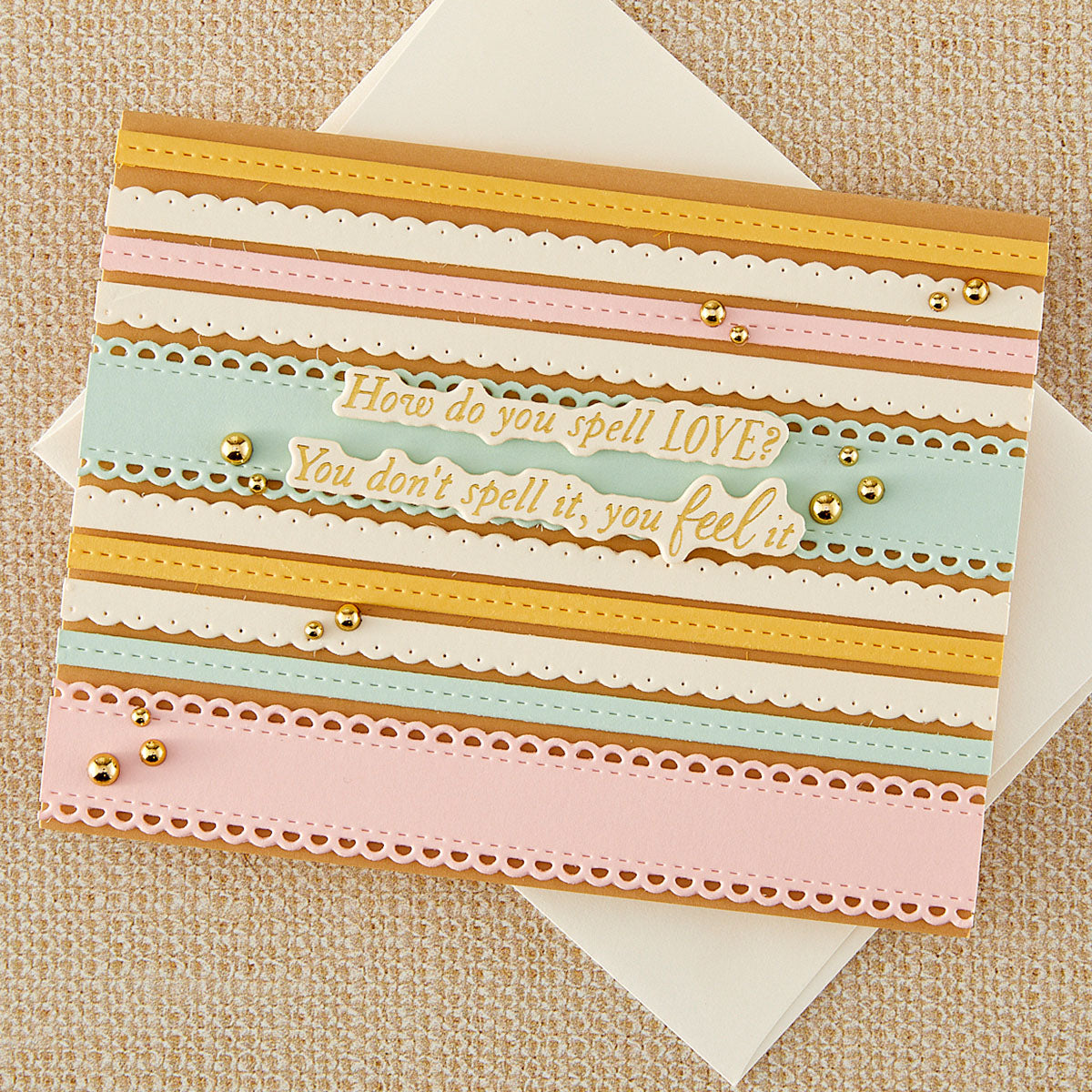 Spellbinders Ribbon and Trim Etched Dies s4-1501 love