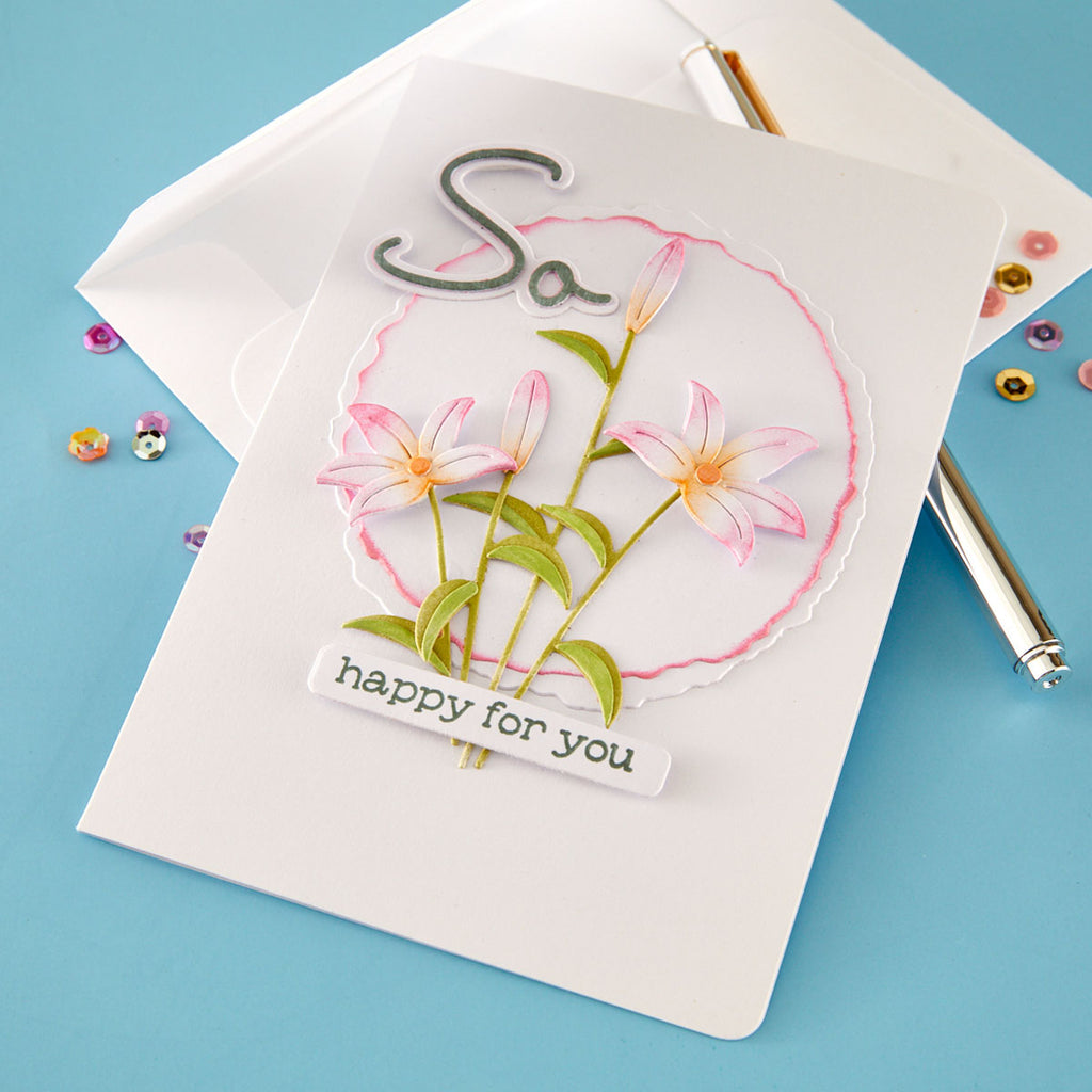 Spellbinders Ripped Edge Circles Etched Dies s4-1511 flowers