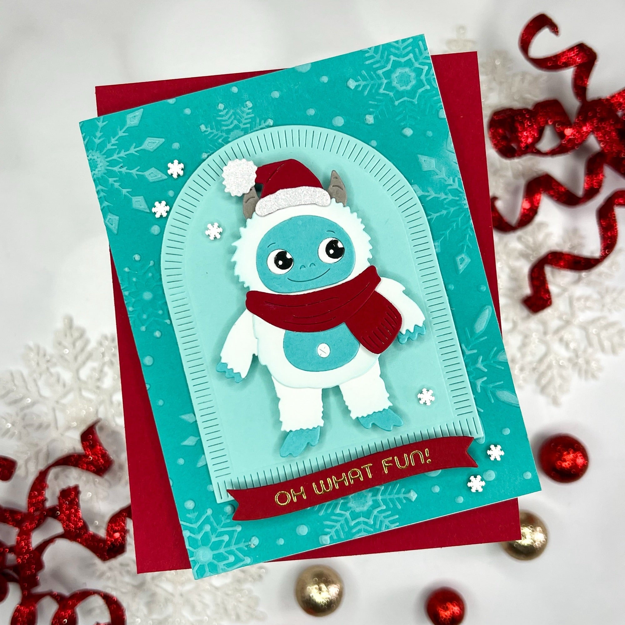 Spellbinders Rocky the Dancin Yeti Etched Dies s4-1393 snowflakes