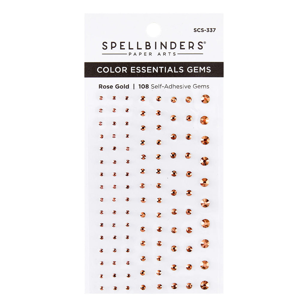 Spellbinders Rose Gold Color Essentials Gems scs-337