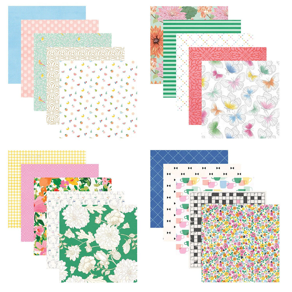 Spellbinders Rosie's Studio Breakfast in Bed 12x12 Designer Paper Pack 169215