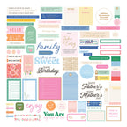 Spellbinders Rosie's Studio Breakfast in Bed Cardstock Diecut Ephemera Sentiments 169217