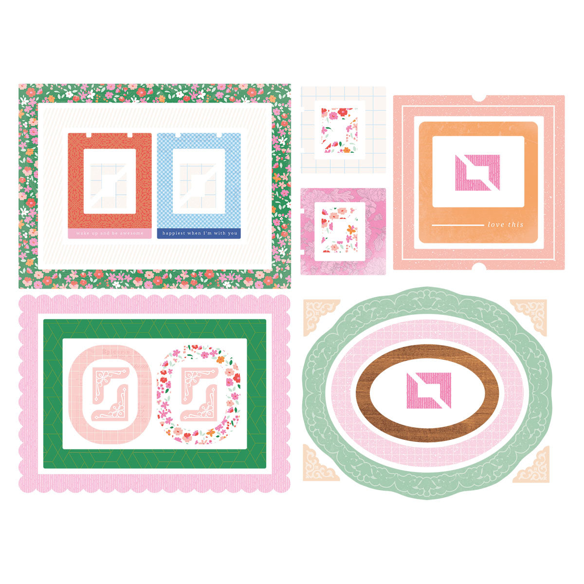 Spellbinders Rosie's Studio Breakfast in Bed Chipboard Frames and Corners 169265
