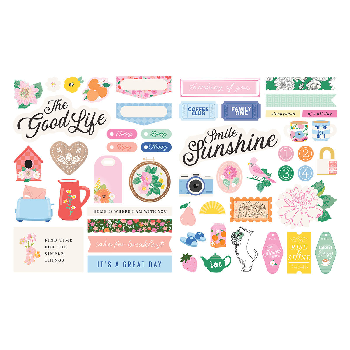 Spellbinders Rosie's Studio Breakfast in Bed Chipboard Stickers 169219