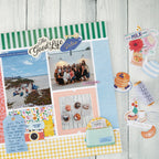 Spellbinders Rosie's Studio Breakfast in Bed Chipboard Stickers 169219 day at the beach