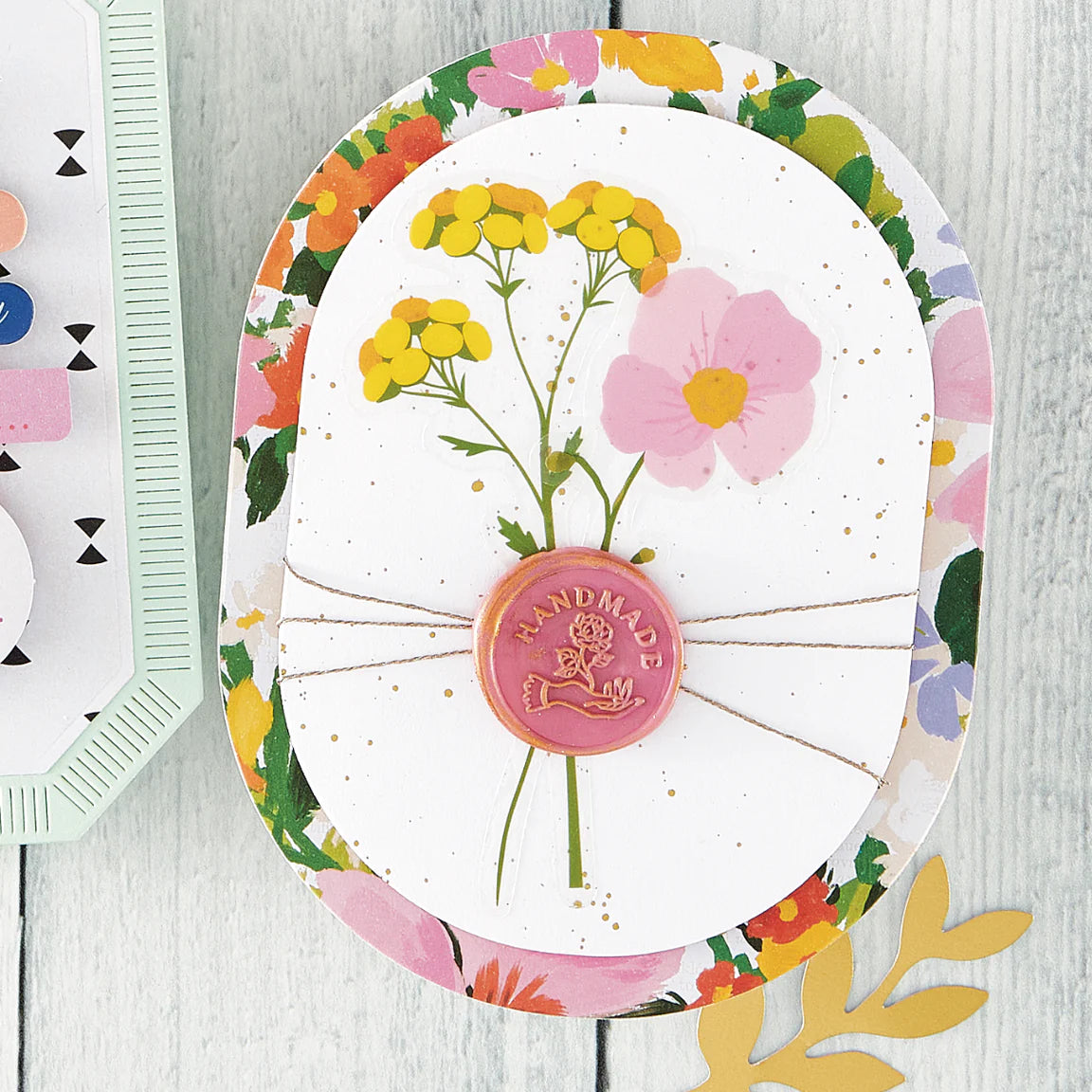 Spellbinders Rosie's Studio Breakfast in Bed Die Cut Floral Stickers 169218 handmade