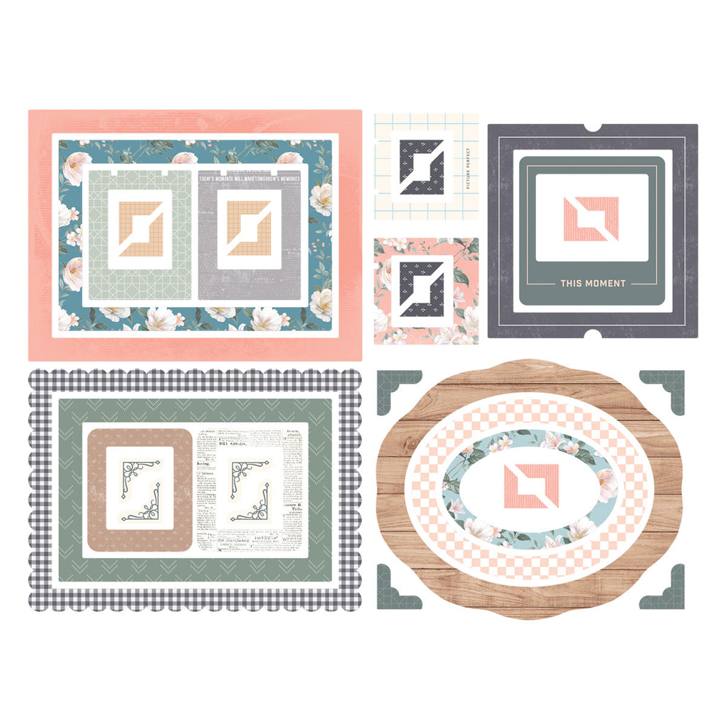 Spellbinders Rosie's Studio Clementine Chipboard Frame and Corners 169294