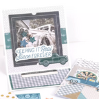 Spellbinders Rosie's Studio Clementine Chipboard Frame and Corners 169294 father's day