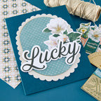 Spellbinders Rosie's Studio Clementine Diecut Cardstock Sentiments 169289 lucky