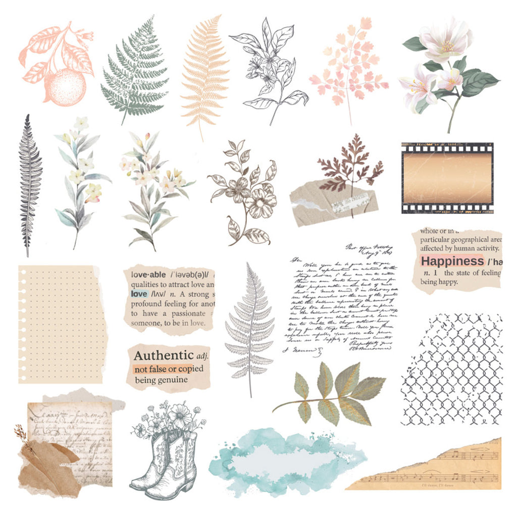 Spellbinders Rosie's Studio Clementine Diecut Clear Stickers 169295