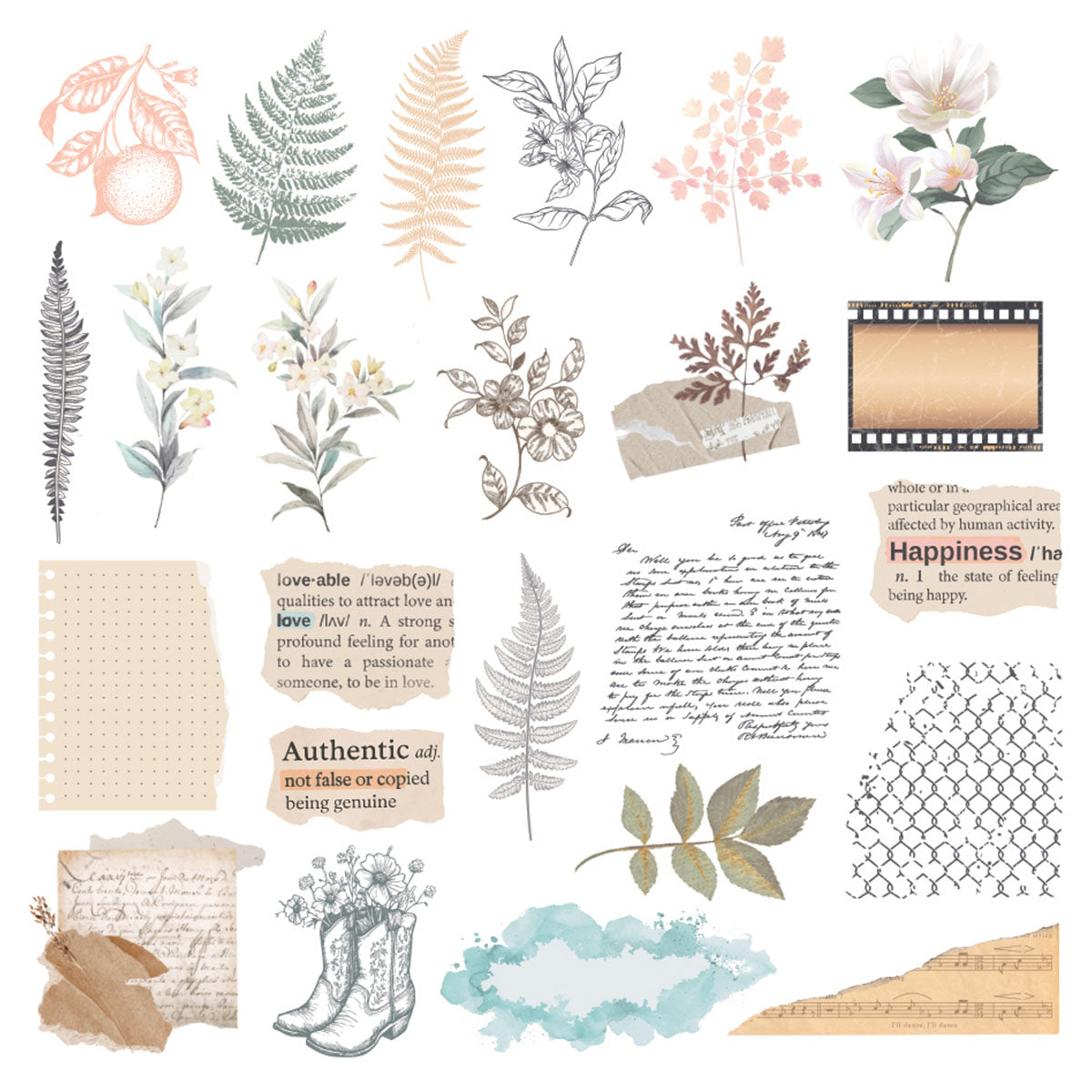 Spellbinders Rosie's Studio Clementine Diecut Clear Stickers 169295