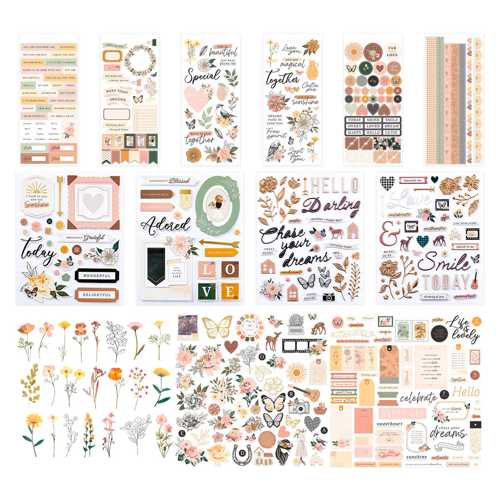 Spellbinders Rosie's Studio Golden Afternoon Embellishment Set rbd-009